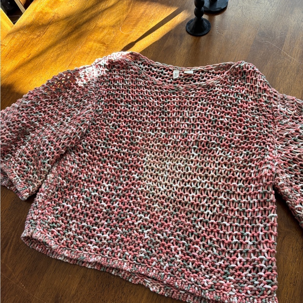Moth Anthropologie Women's Multicolor large weave Knit Sweater size small